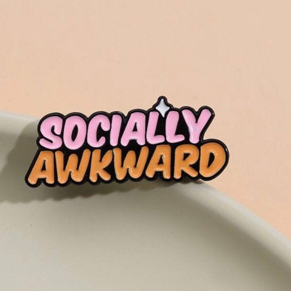 NEW| Socially Awkward Enamel Brooch Pin Accessories